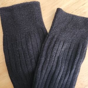 Men's Ribbed Black Dress Socks